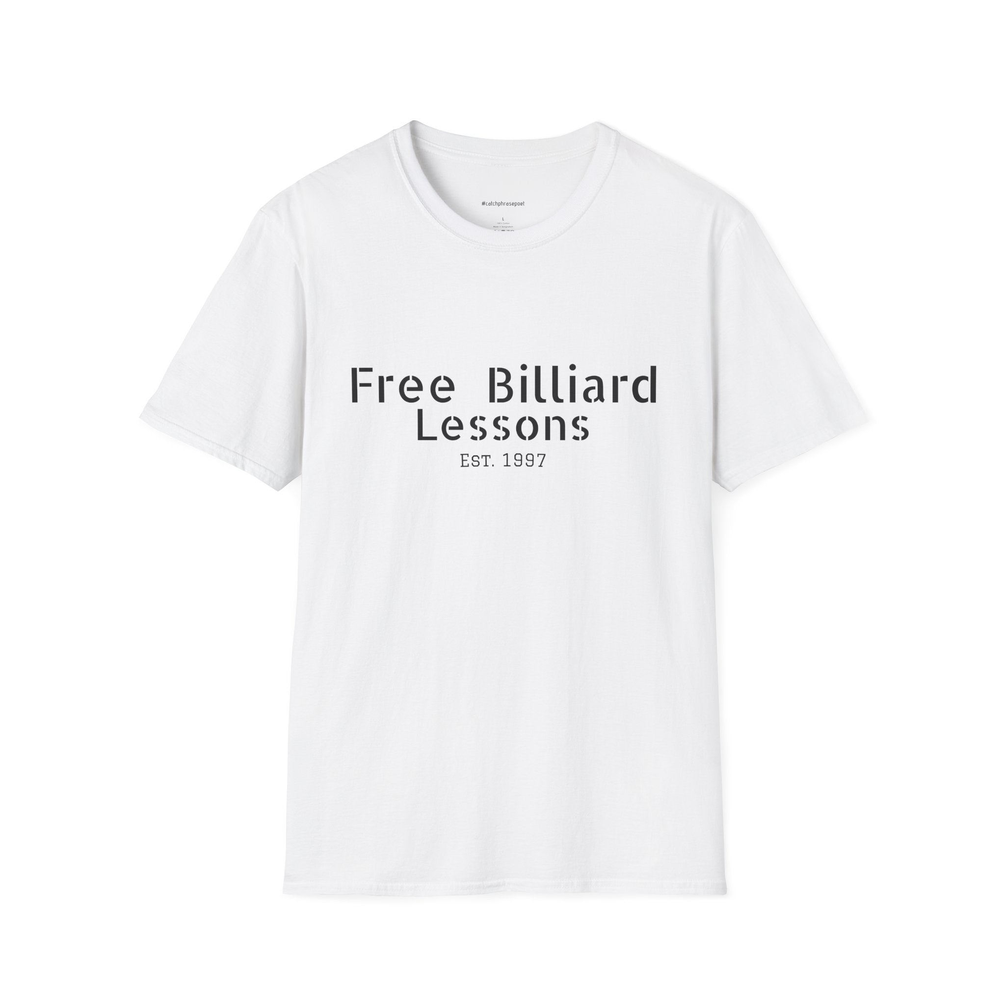 Free Billiard Lessons T-Shirt — Vintage Est. 1997 Pool Shirt