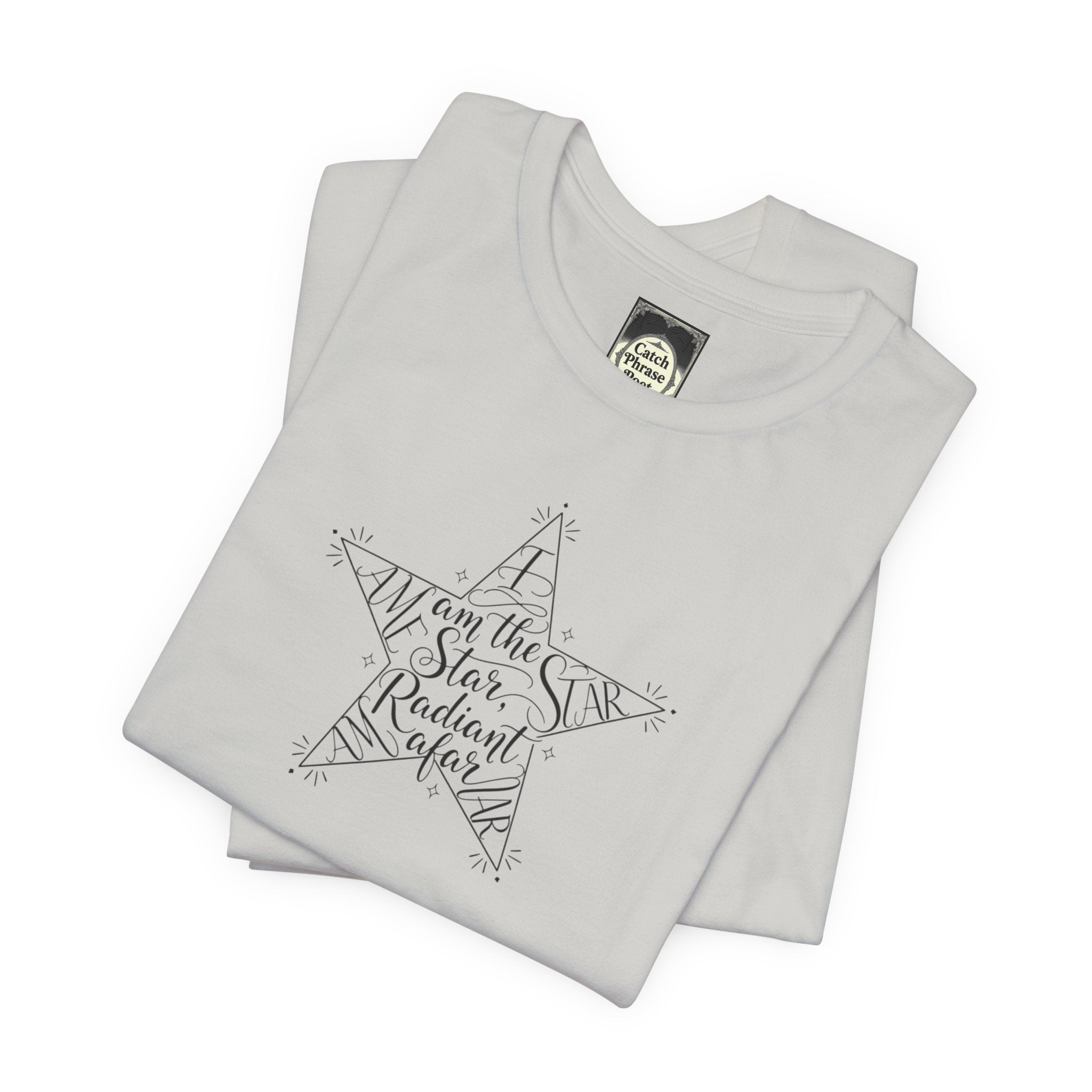Star Radiant Tee — Inspirational Handwritten Star Graphic T-Shirt