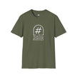 Olive green t-shirt with hashtag truth verse and #catchphrasepoet text graphic