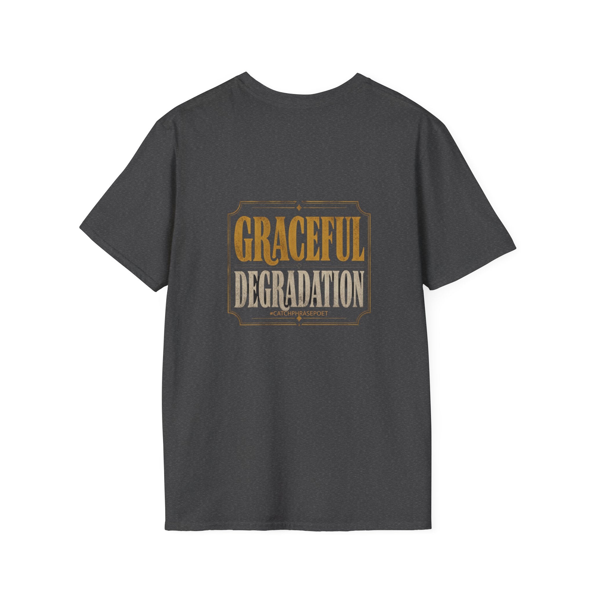 Graceful Degradation T-Shirt — Vintage Gold Gothic Graphic Tee