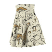 Safari animal doodle print skater skirt