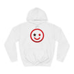 Duo Smile Star Hoodie — Red Double-Wink Graphic College Hoodie