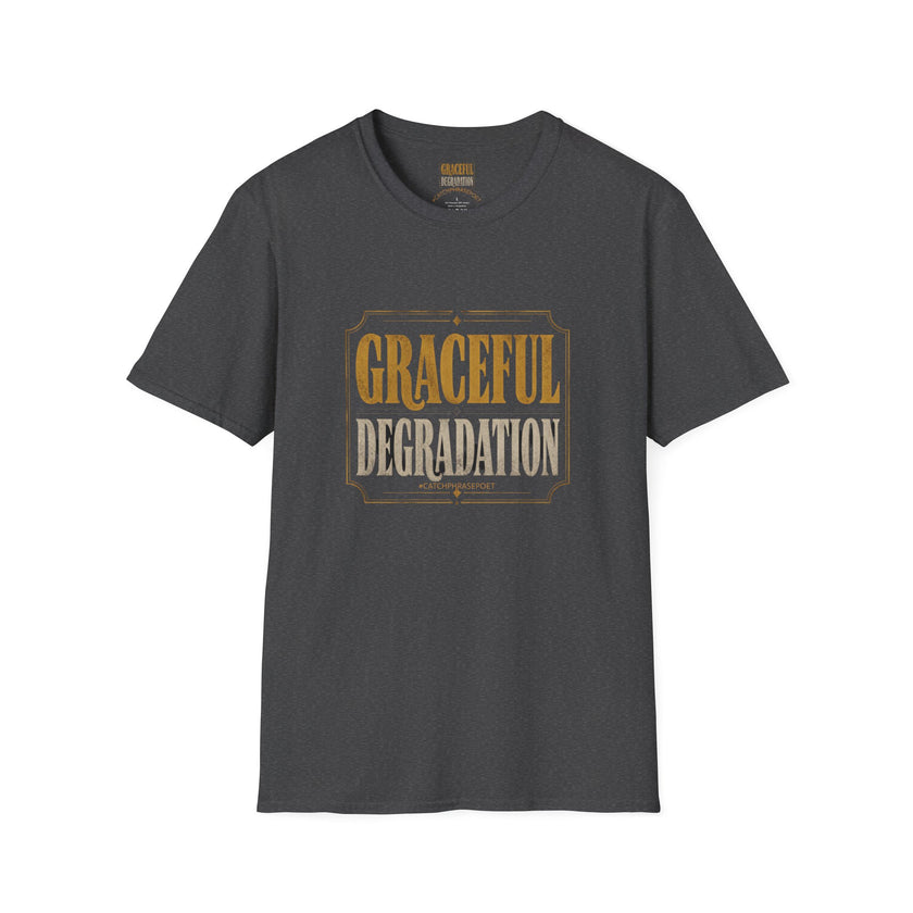 Graceful Degradation T-Shirt — Vintage Gold Gothic Graphic Tee