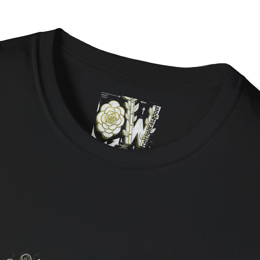Growth Floral Typography T-Shirt | Botanical Plant Lettering