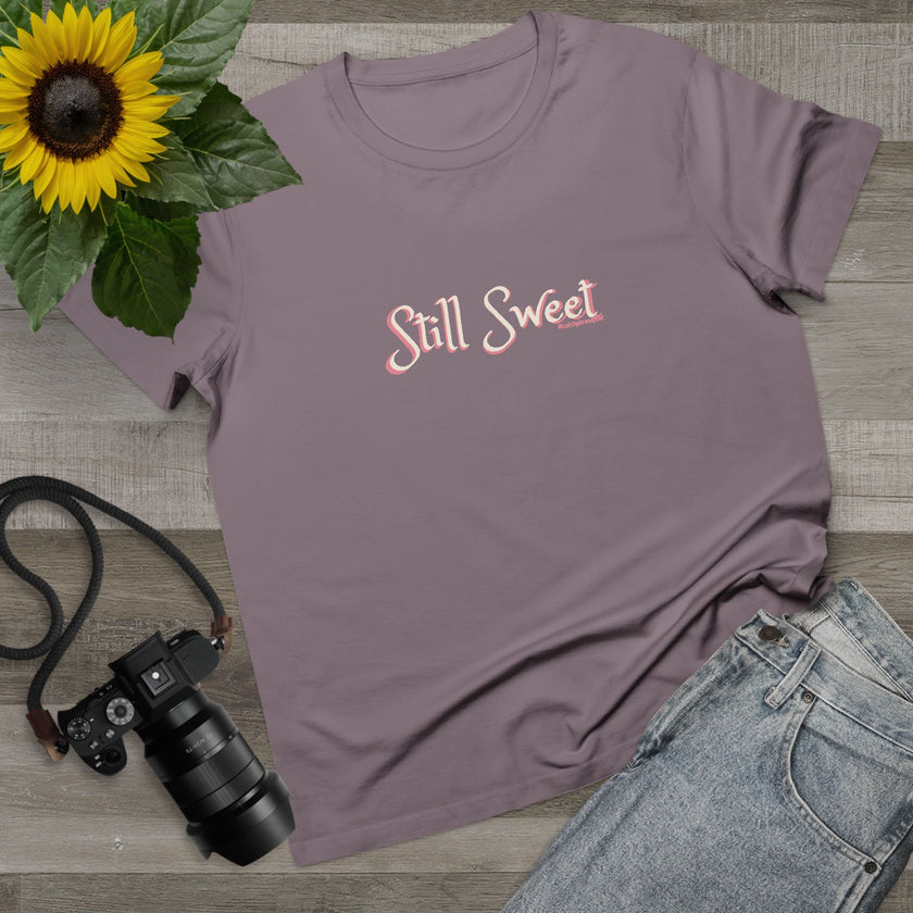 Still Sweet Women's Tee — Retro Script Maple Gray T-Shirt
