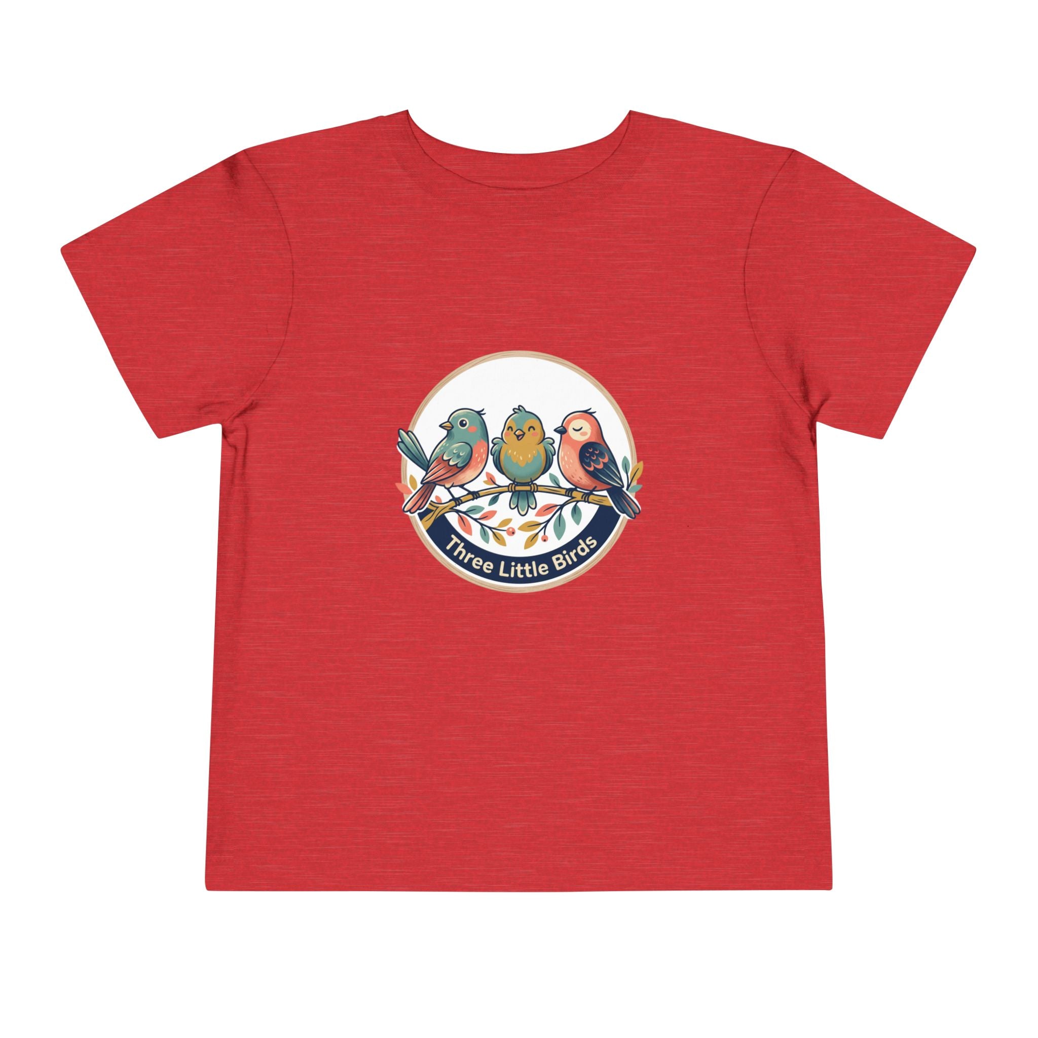 Toddler Tee — 'Three Little Birds' Cute Bird Trio Graphic Shirt