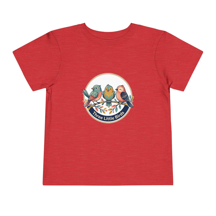 Toddler Tee — 'Three Little Birds' Cute Bird Trio Graphic Shirt