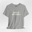 Jerk of All Trades T‑Shirt – Funny Retro Serif Graphic Tee