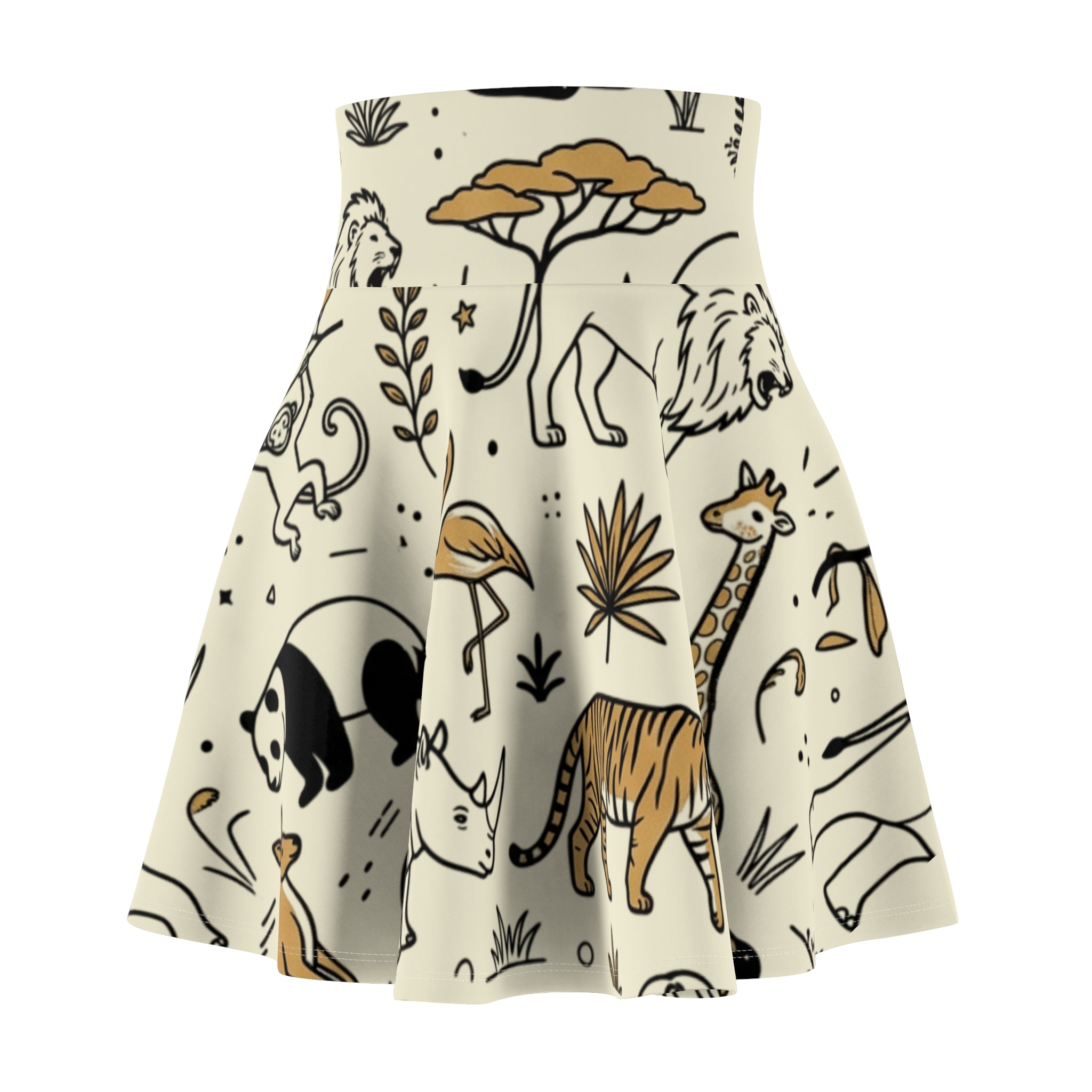 Wildlife doodle skater skirt — Catch Phrase Poet