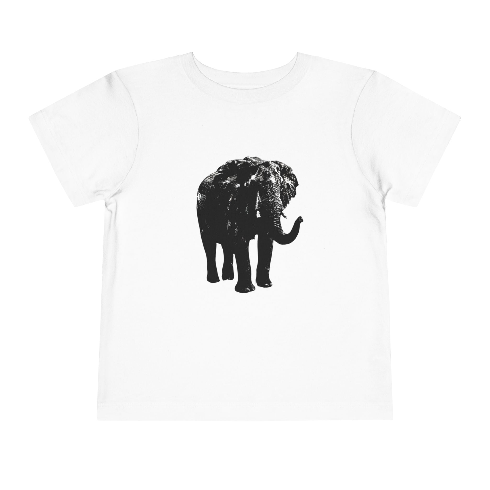 Toddlers' Elephant Tee — Black Silhouette Baby T‑Shirt