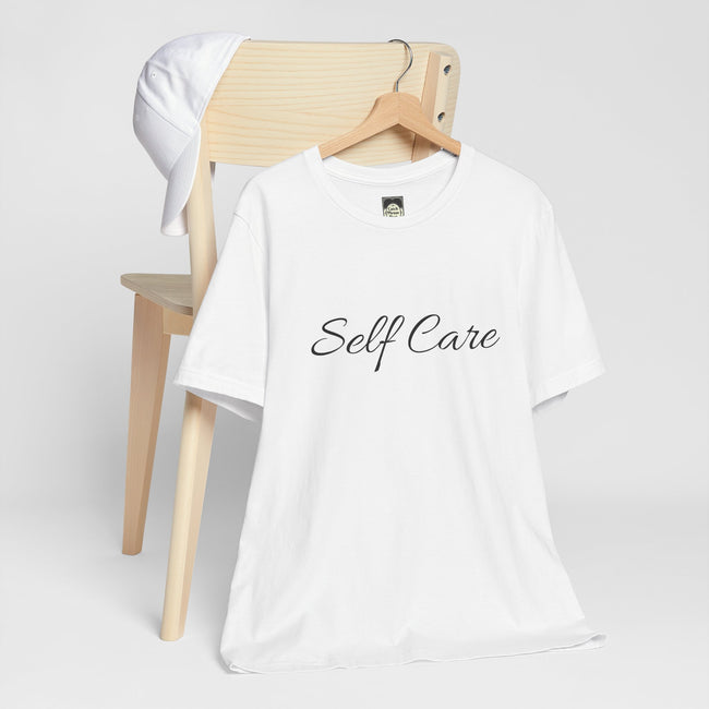 Self Care Tee — Minimal Script Self-Care T-Shirt