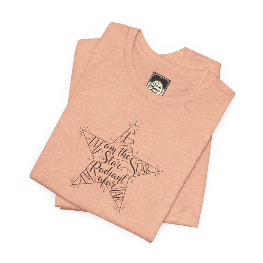 Star Radiant Tee — Inspirational Handwritten Star Graphic T-Shirt