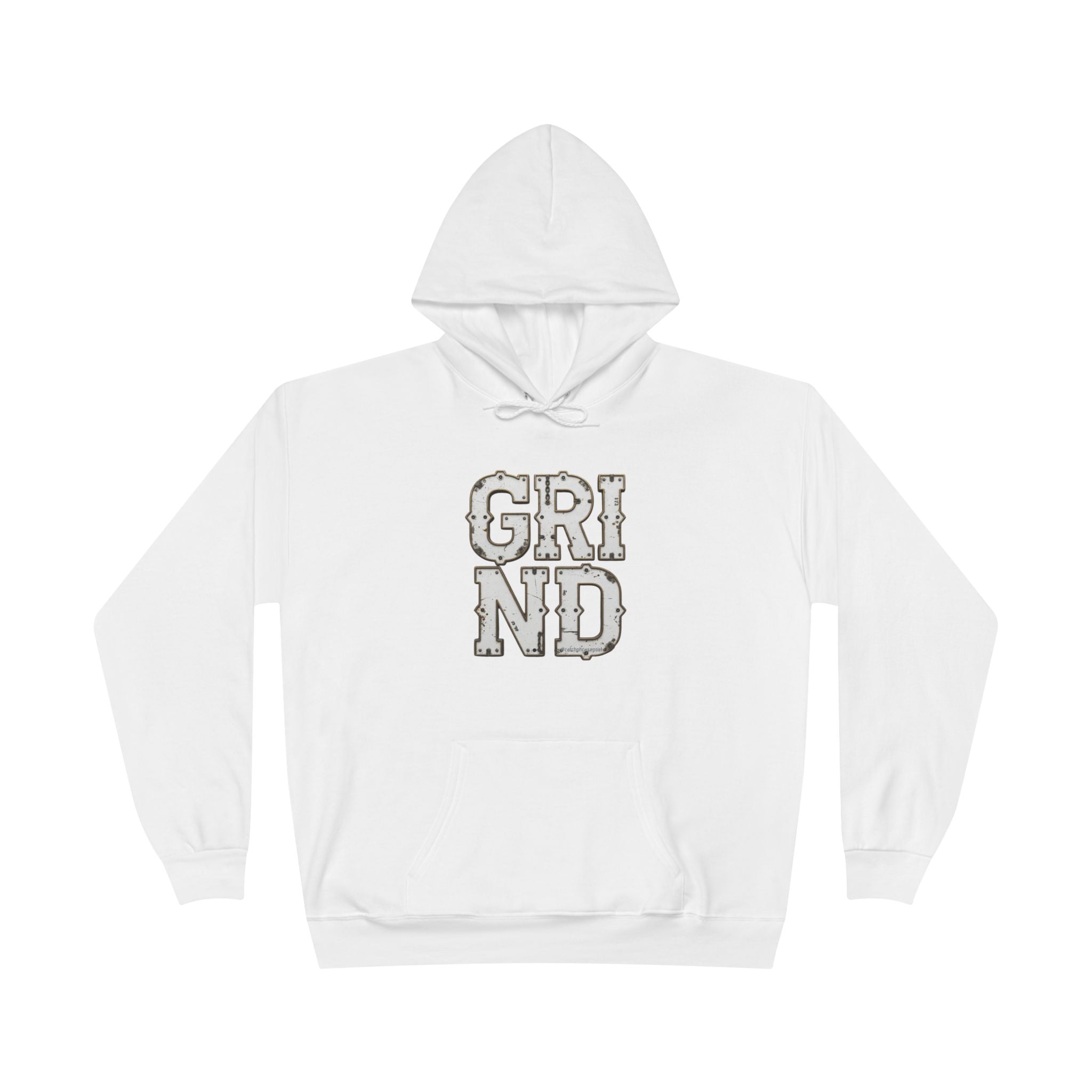 GRIND Vintage Lettering Hoodie — Motivational Streetwear Pullover