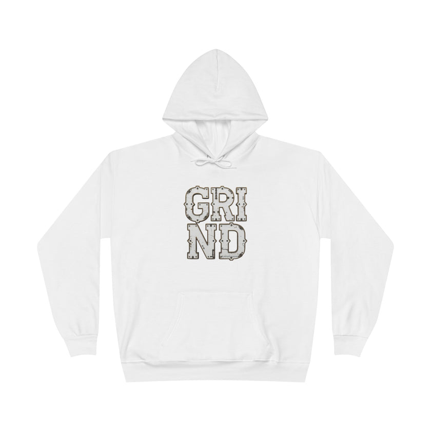 GRIND Vintage Lettering Hoodie — Motivational Streetwear Pullover