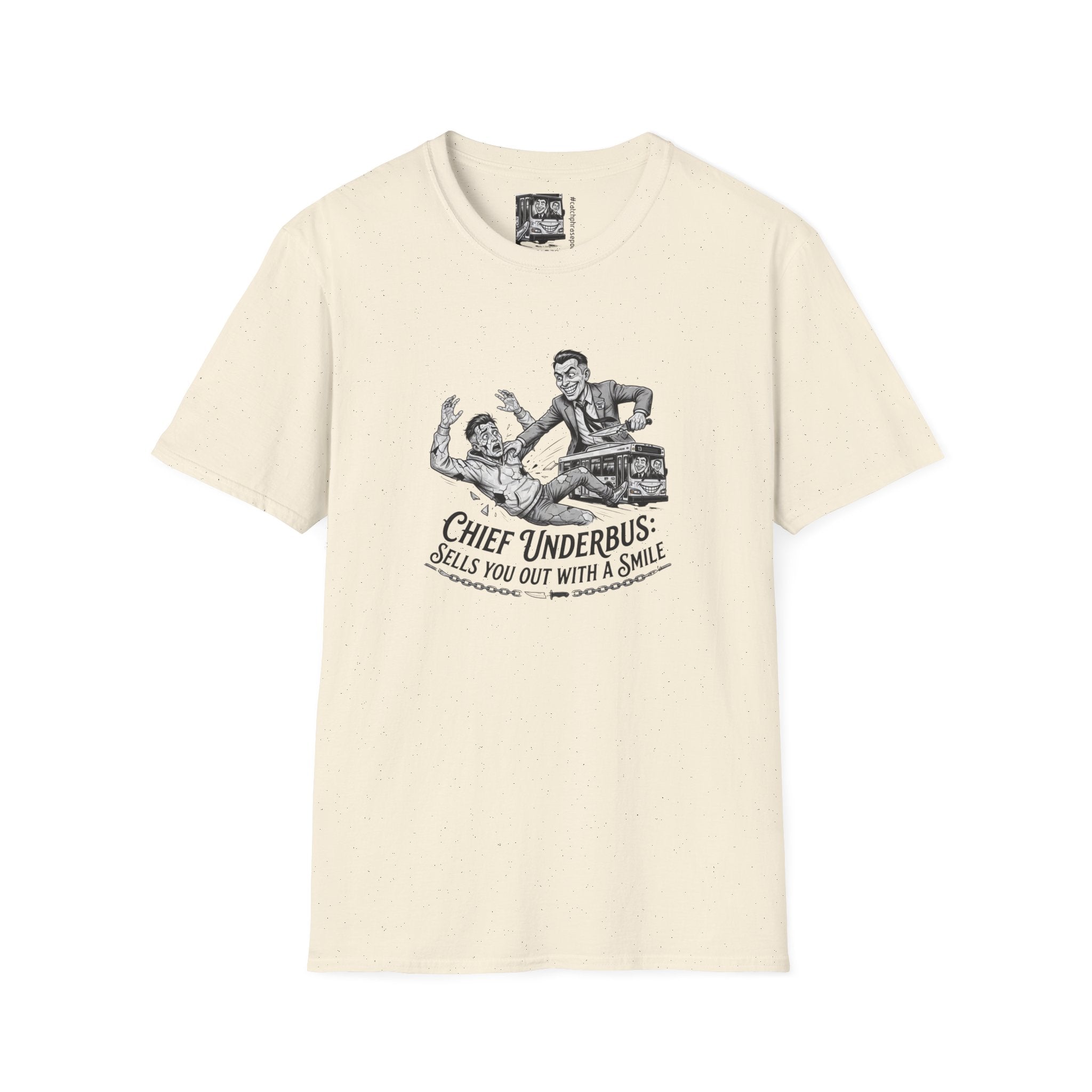 Chief Underbus T-Shirt — Vintage Salesman Illustration, 