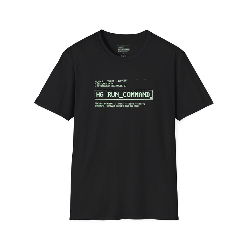 HG_RUN_COMMAND computer code T-Shirt | retro terminal, hacker aesthetic