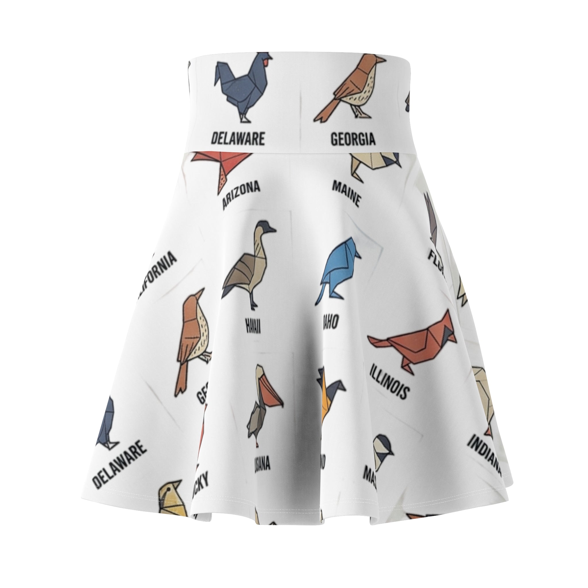 Birds of America Collage Skater Skirt