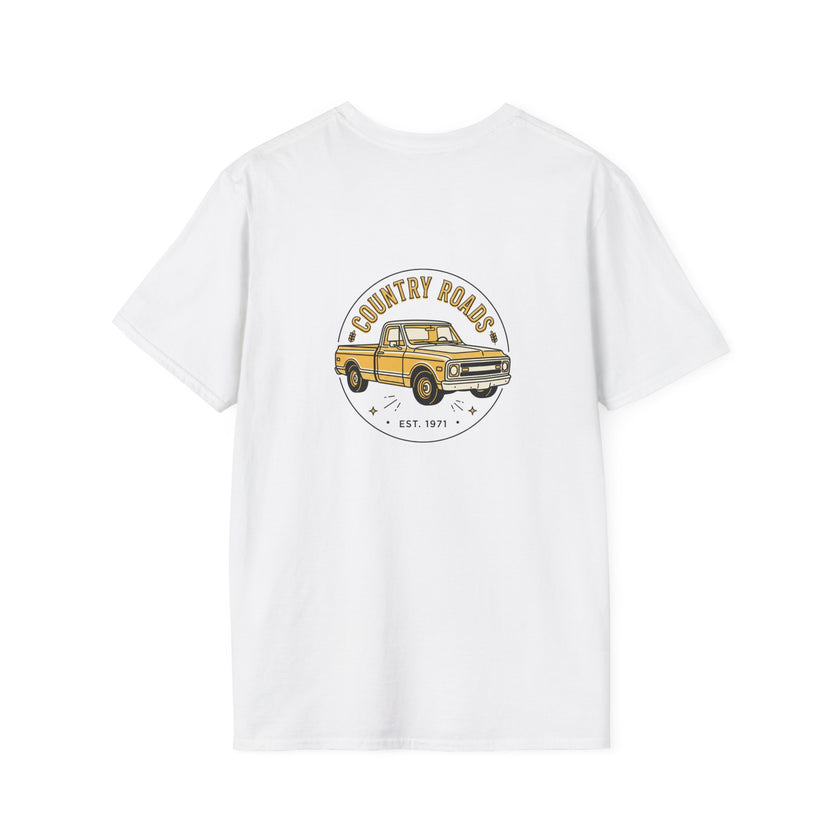Country Roads Vintage Truck T-Shirt — 'Country Roads' Graphic Tee
