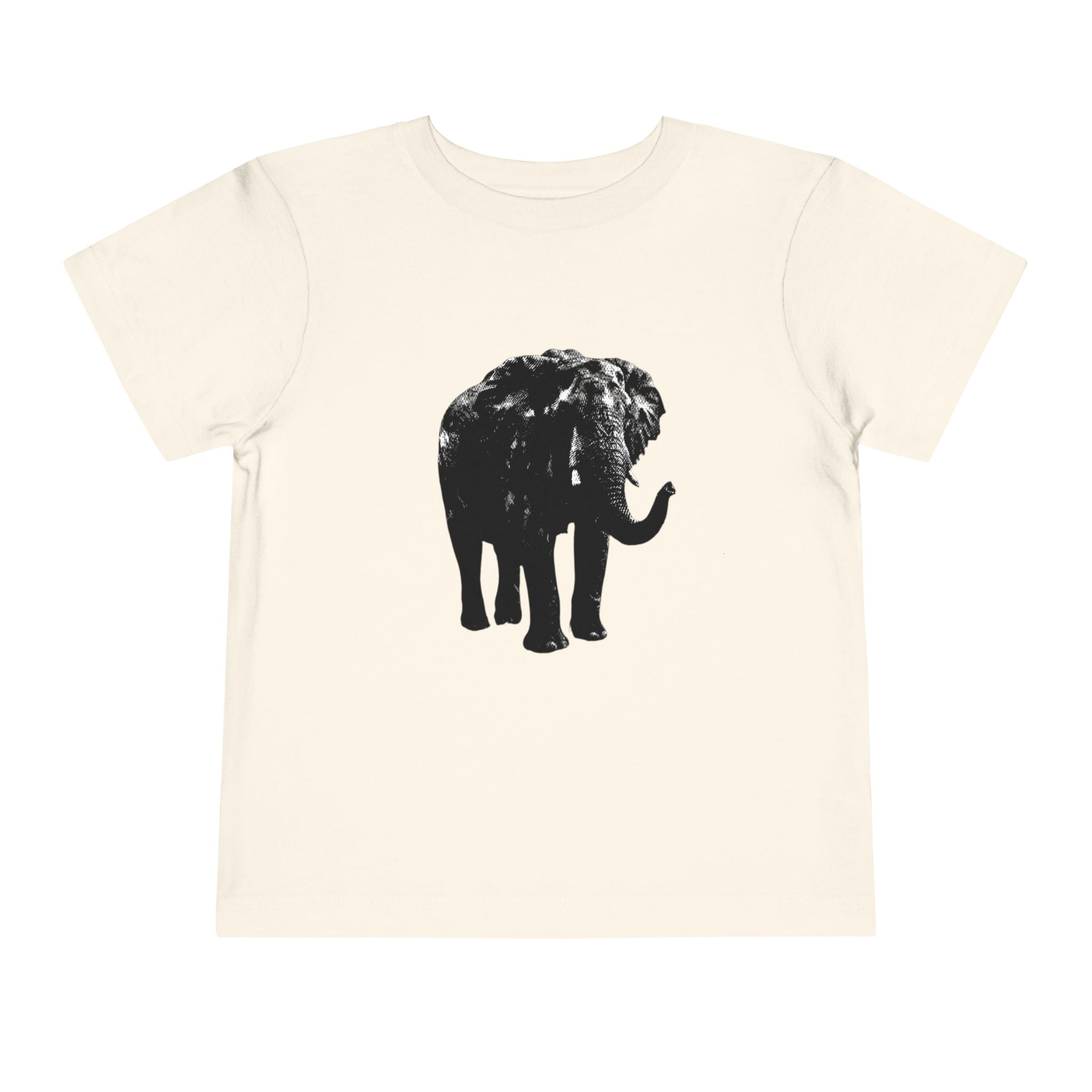 Toddlers' Elephant Tee — Black Silhouette Baby T‑Shirt