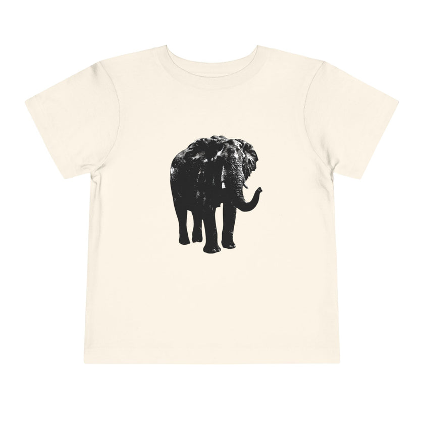 Toddlers' Elephant Tee — Black Silhouette Baby T‑Shirt