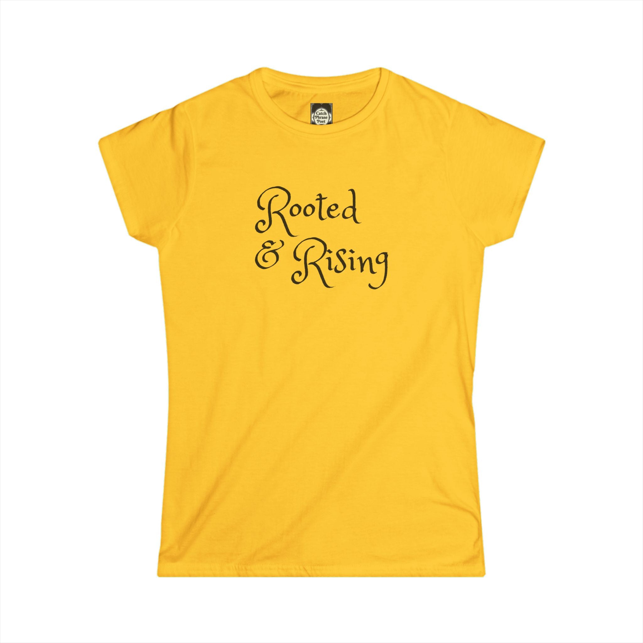 Rooted & Rising Women's Tee — Inspirational Meditation Graphic Shirt