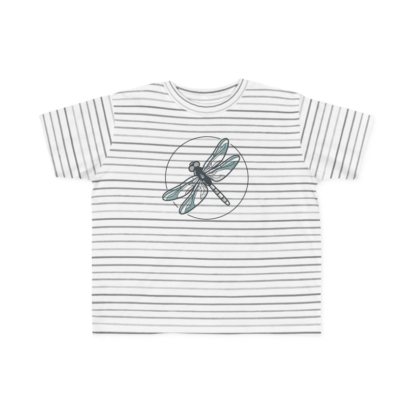 Toddler Striped Tee with Dragonfly Graphic — Kids Nature Shirt