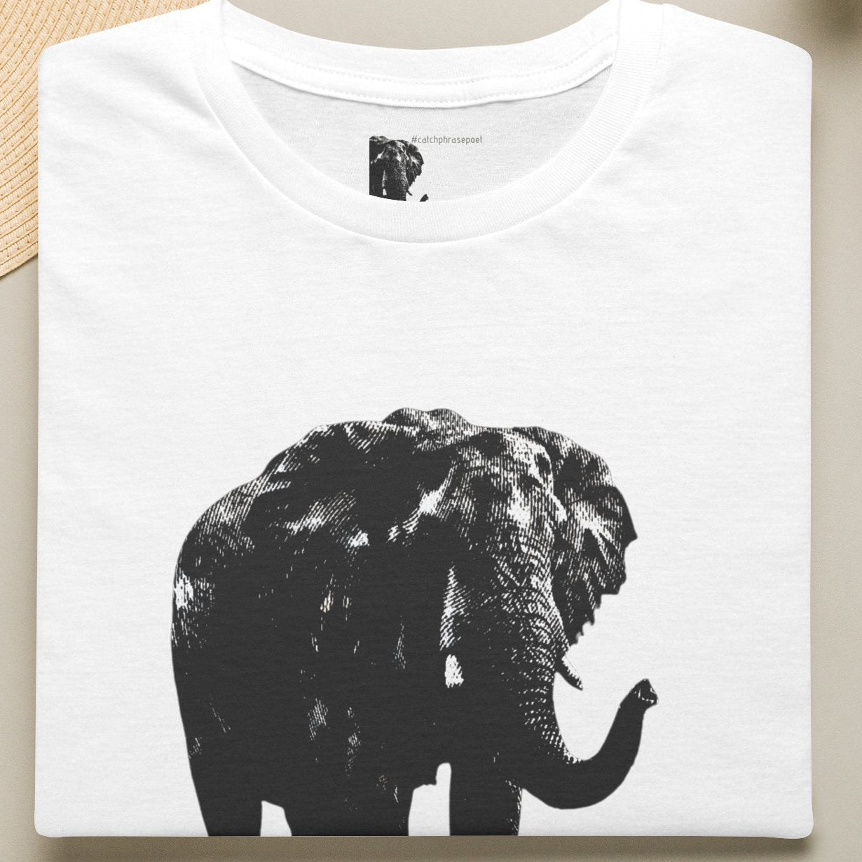 Elephant Silhouette T-Shirt — Minimalist Animal Graphic Tee