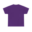 Plain purple short-sleeve t-shirt, back view, unisex casual clothing