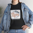Fear Dances With Love Graphic Tee — Retro Inspirational Love Design