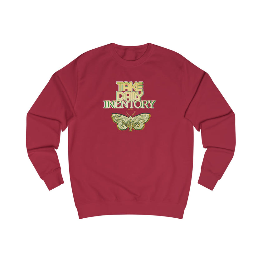 take daily inventory- text design Sweatshirt | 404 BC, internal discussions, reflection
