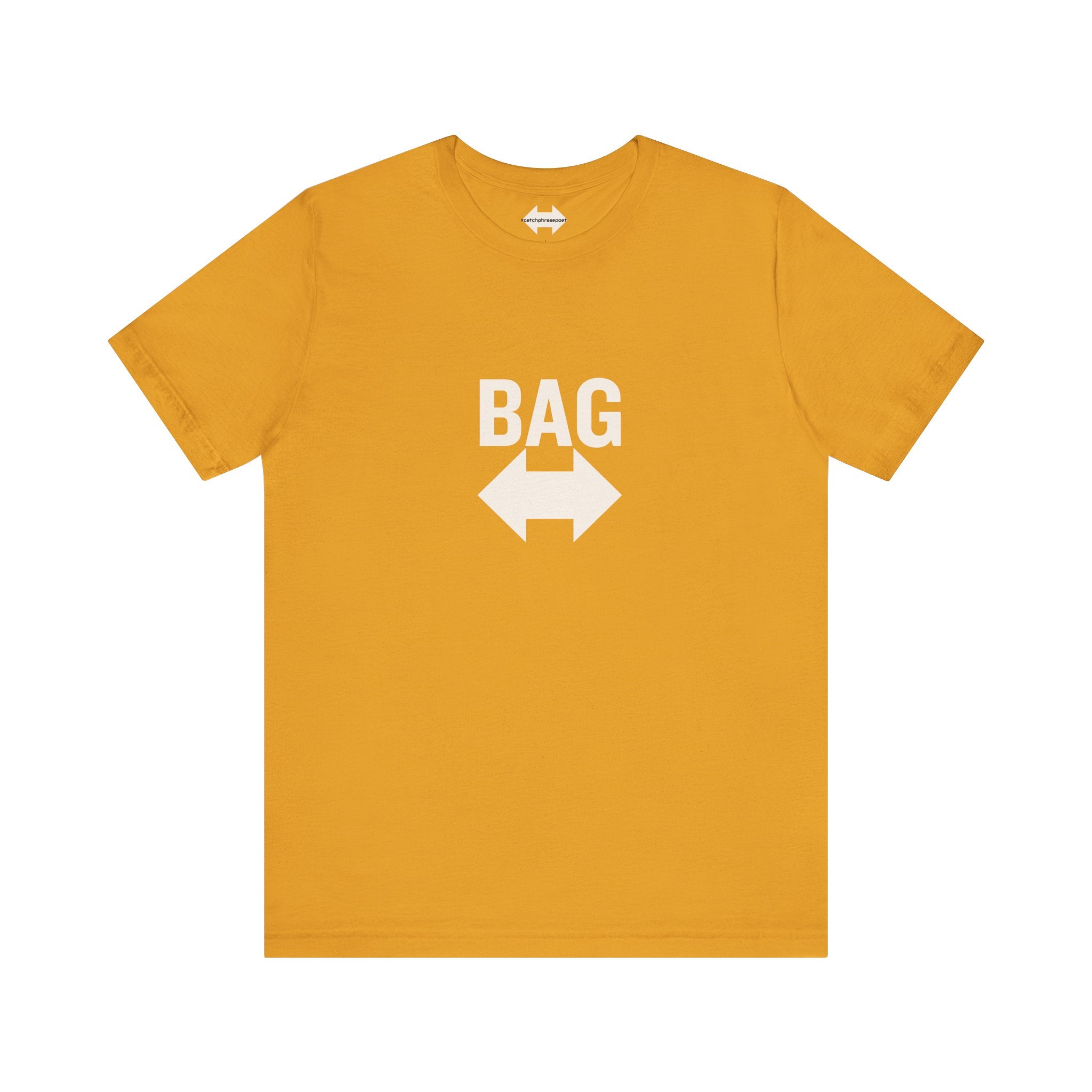 'Get Your Bag' arrow tee, worn casual styling