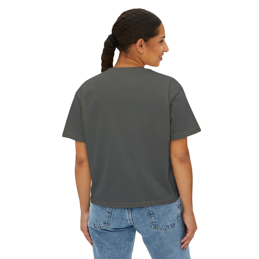 Self Influencer Boxy Tee – Women’s Casual Crop Graphic Shirt