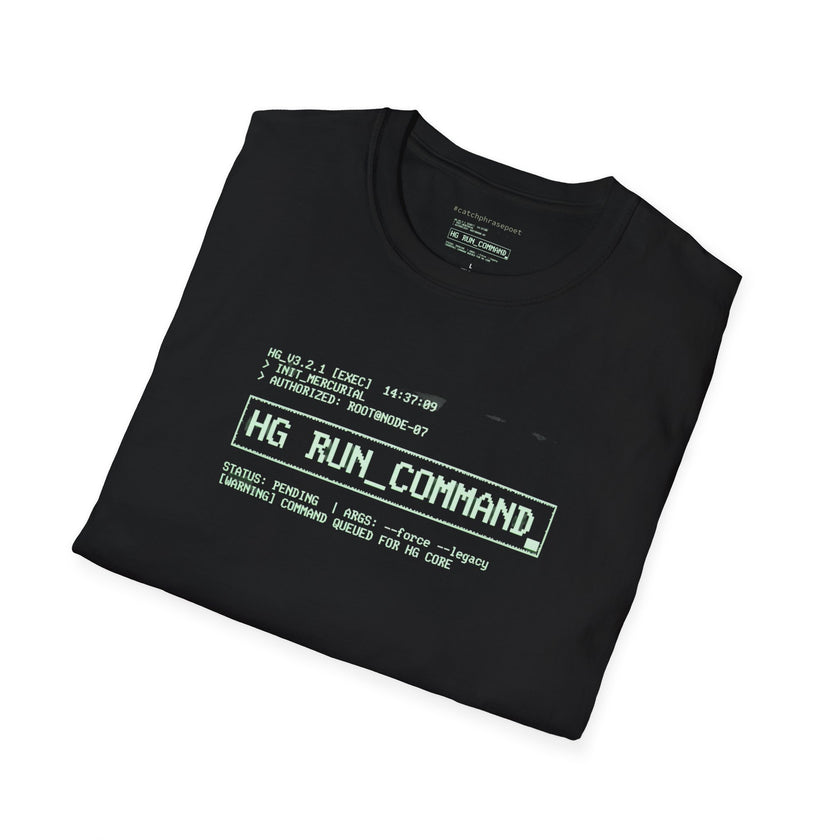 HG_RUN_COMMAND computer code T-Shirt | retro terminal, hacker aesthetic