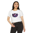 Neon Floral Portrait Festival Women's Crop Top — 'Festival Vibes'