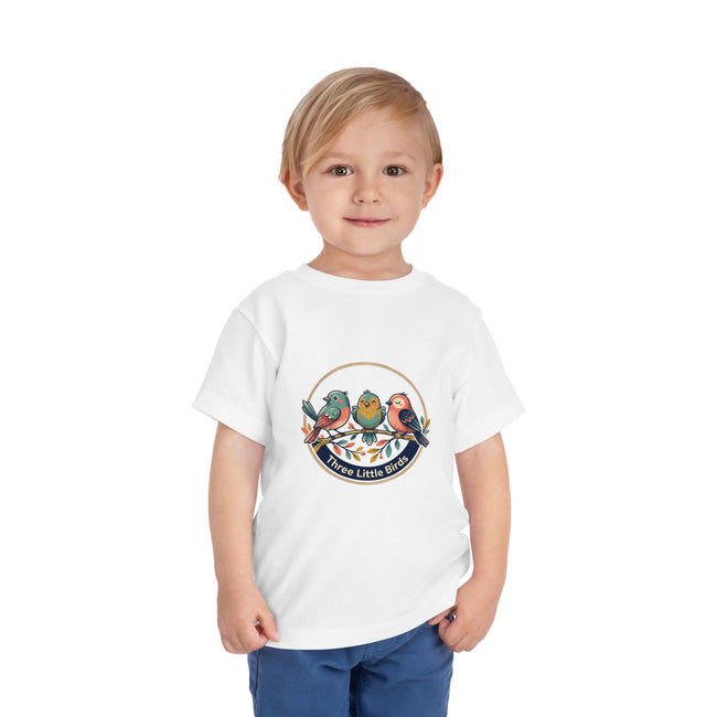 Toddler Tee — 'Three Little Birds' Cute Bird Trio Graphic Shirt
