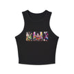 Floral Triptych Portrait Racer Tank — Women's Micro Rib Tank