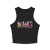 Floral Triptych Portrait Racer Tank — Women's Micro Rib Tank
