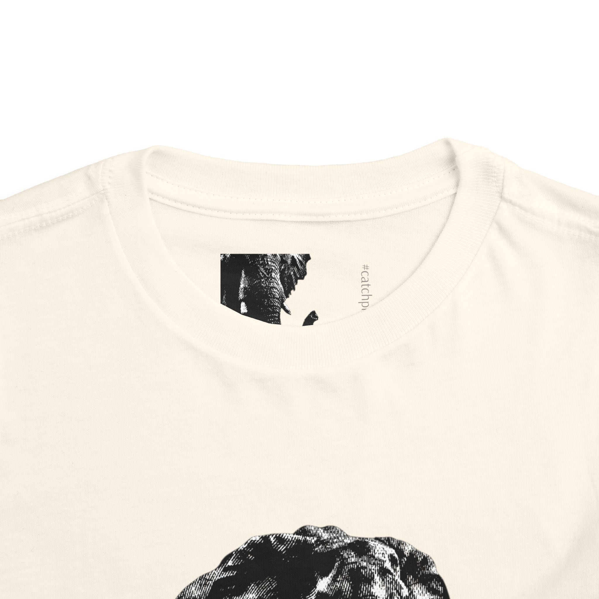 Toddlers' Elephant Tee — Black Silhouette Baby T‑Shirt