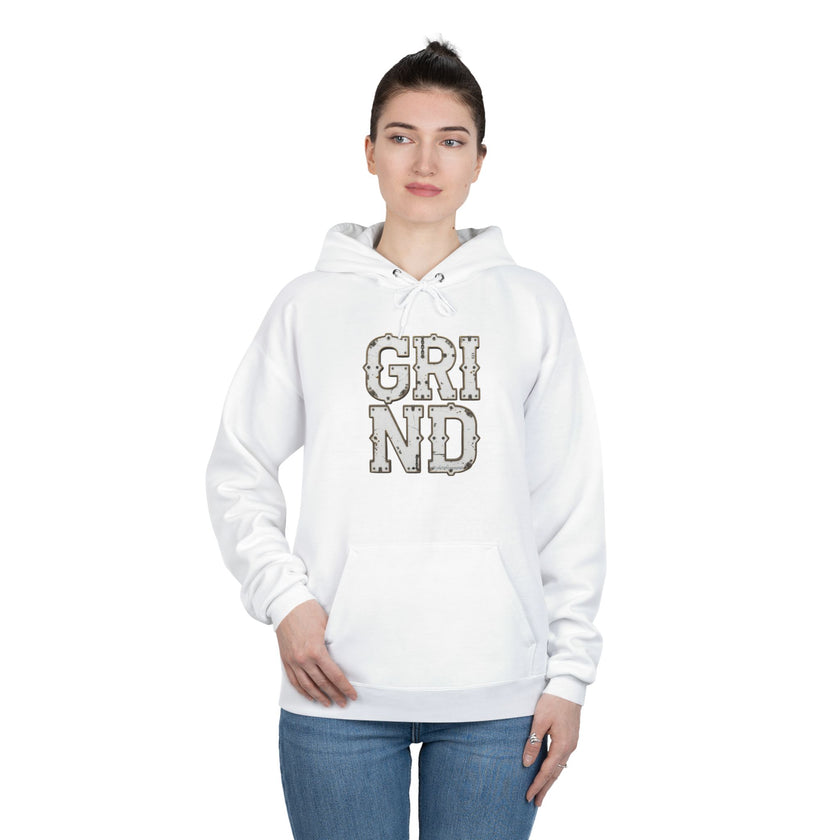 GRIND Vintage Lettering Hoodie — Motivational Streetwear Pullover