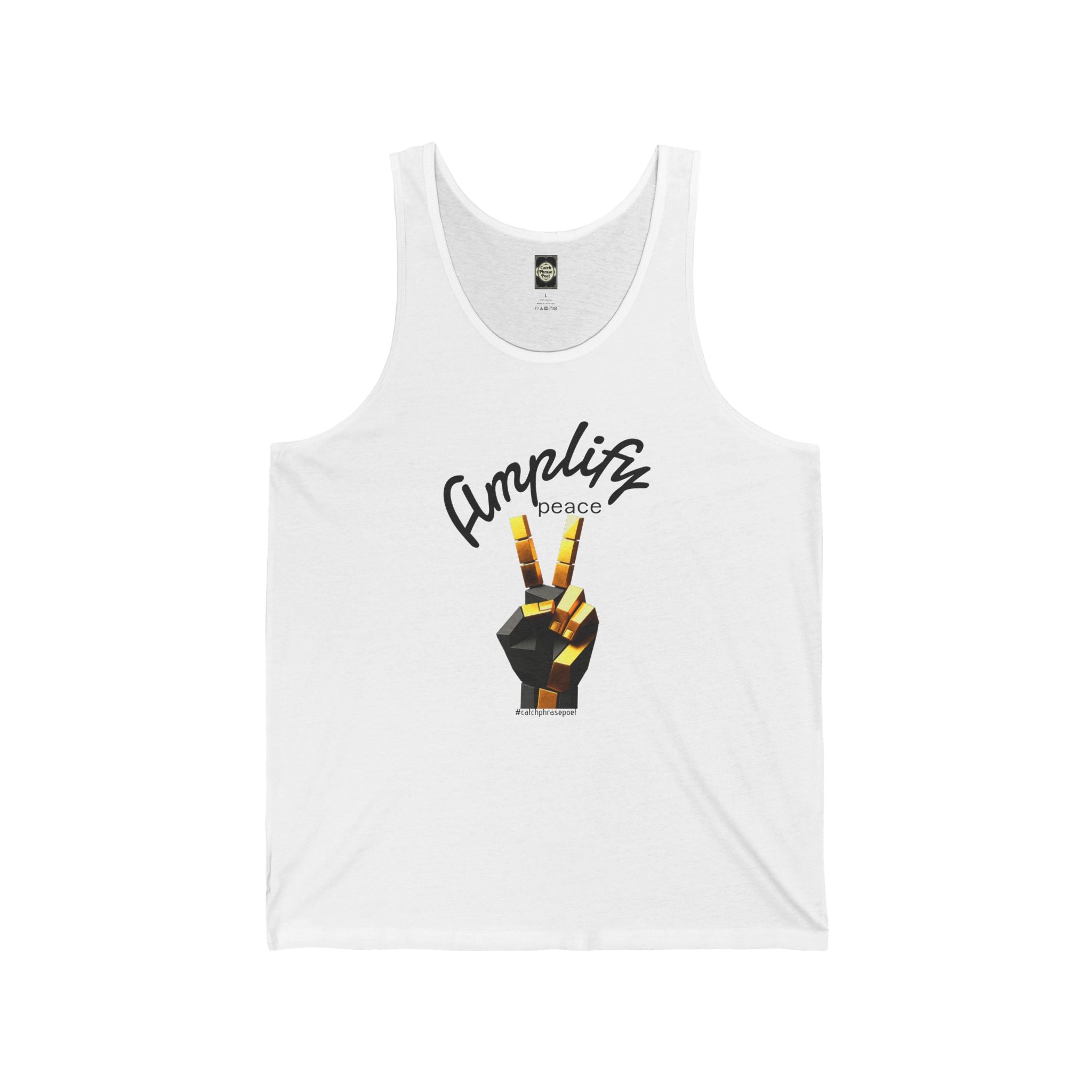 Amplify Peace peace hand V-sign Tank Top | Peaceful Protest Vibe