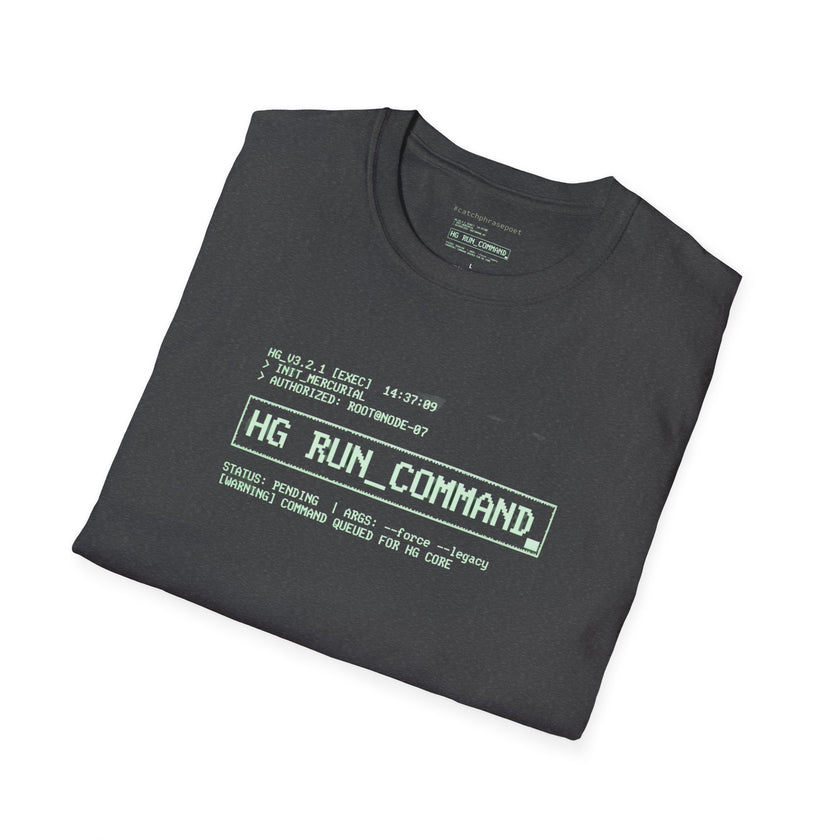 HG_RUN_COMMAND computer code T-Shirt | retro terminal, hacker aesthetic