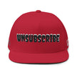 Embroidered 'Subscribe' Red TV Patch Flat Bill Cap