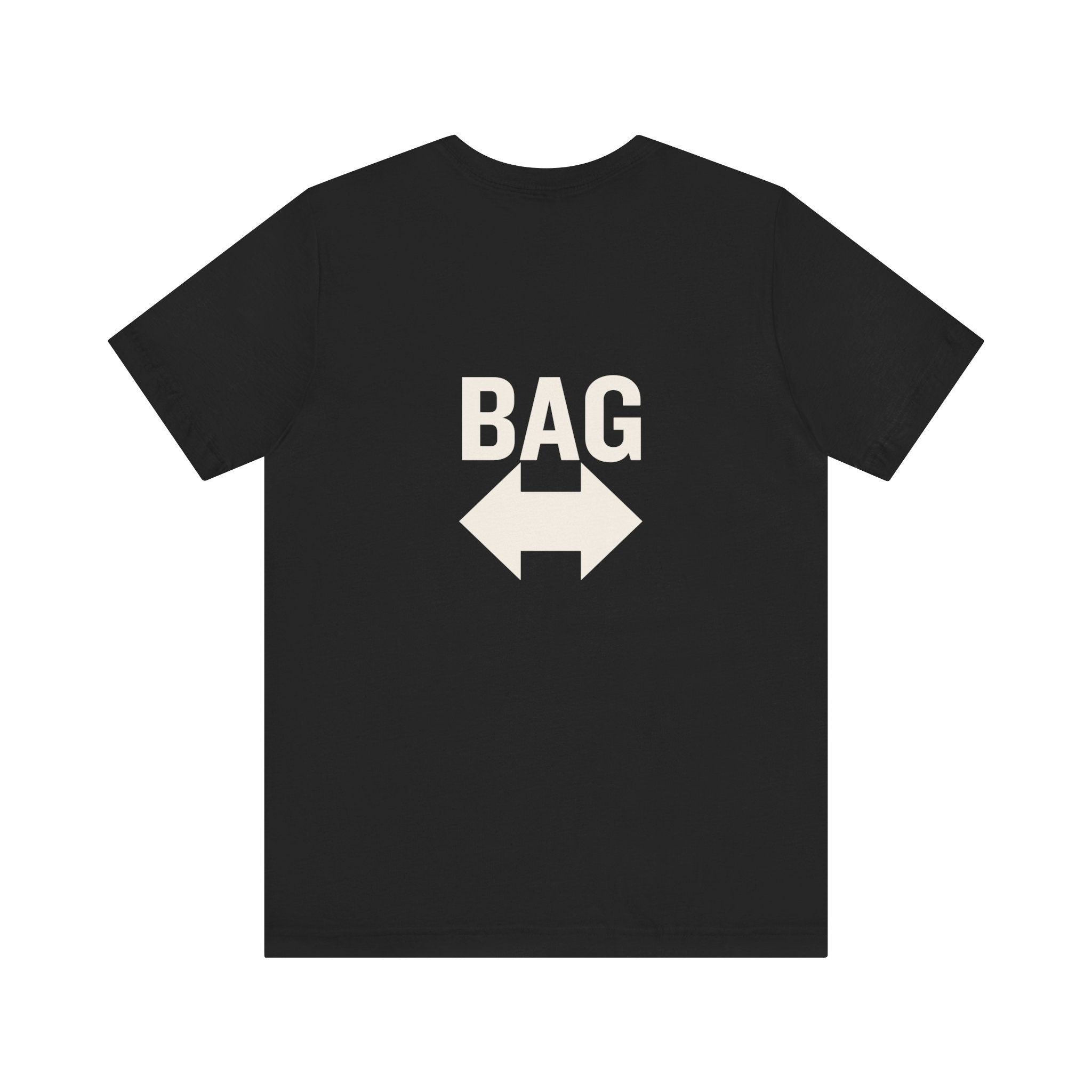 'Get Your Bag — It's Over There' directional graphic tee — Catch Phrase Poet