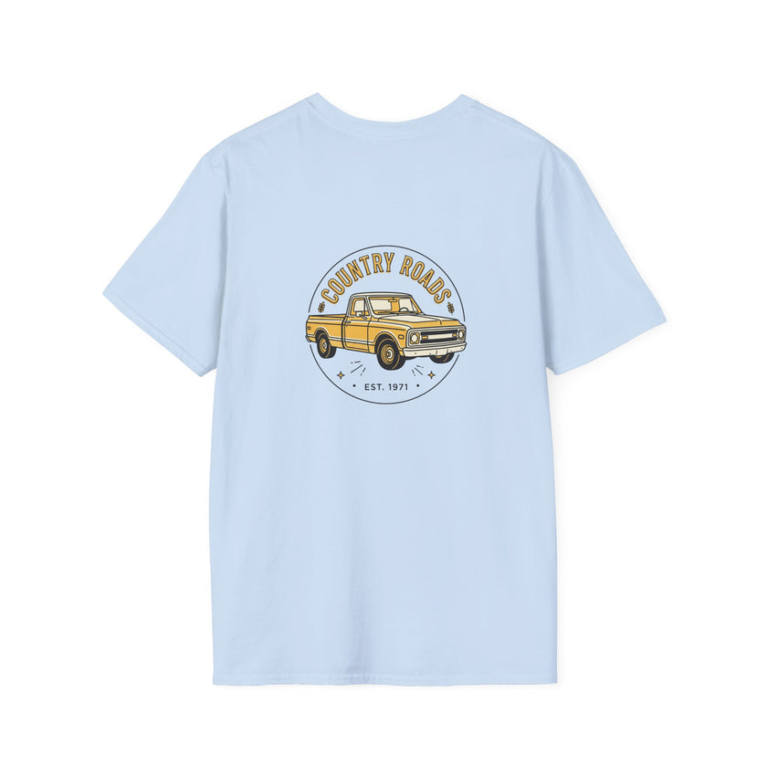 Country Roads Vintage Truck T-Shirt — 'Country Roads' Graphic Tee