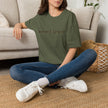 Apologetic Gangster T-Shirt | Text Graphic Tee, Grey Cotton