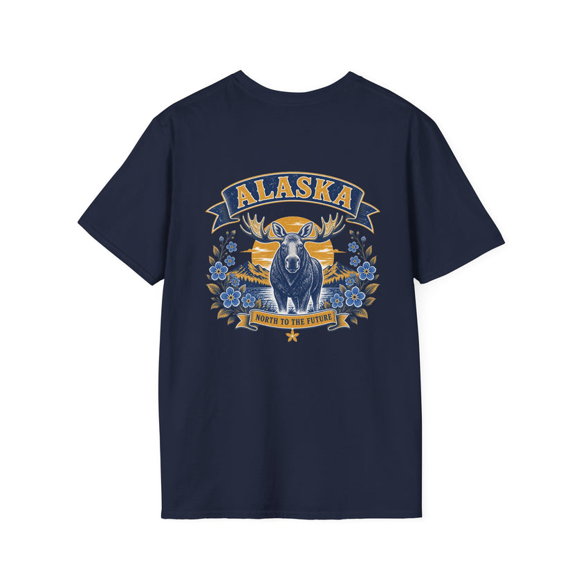 Alaska Moose Graphic T-Shirt — Vintage State Nature Tee