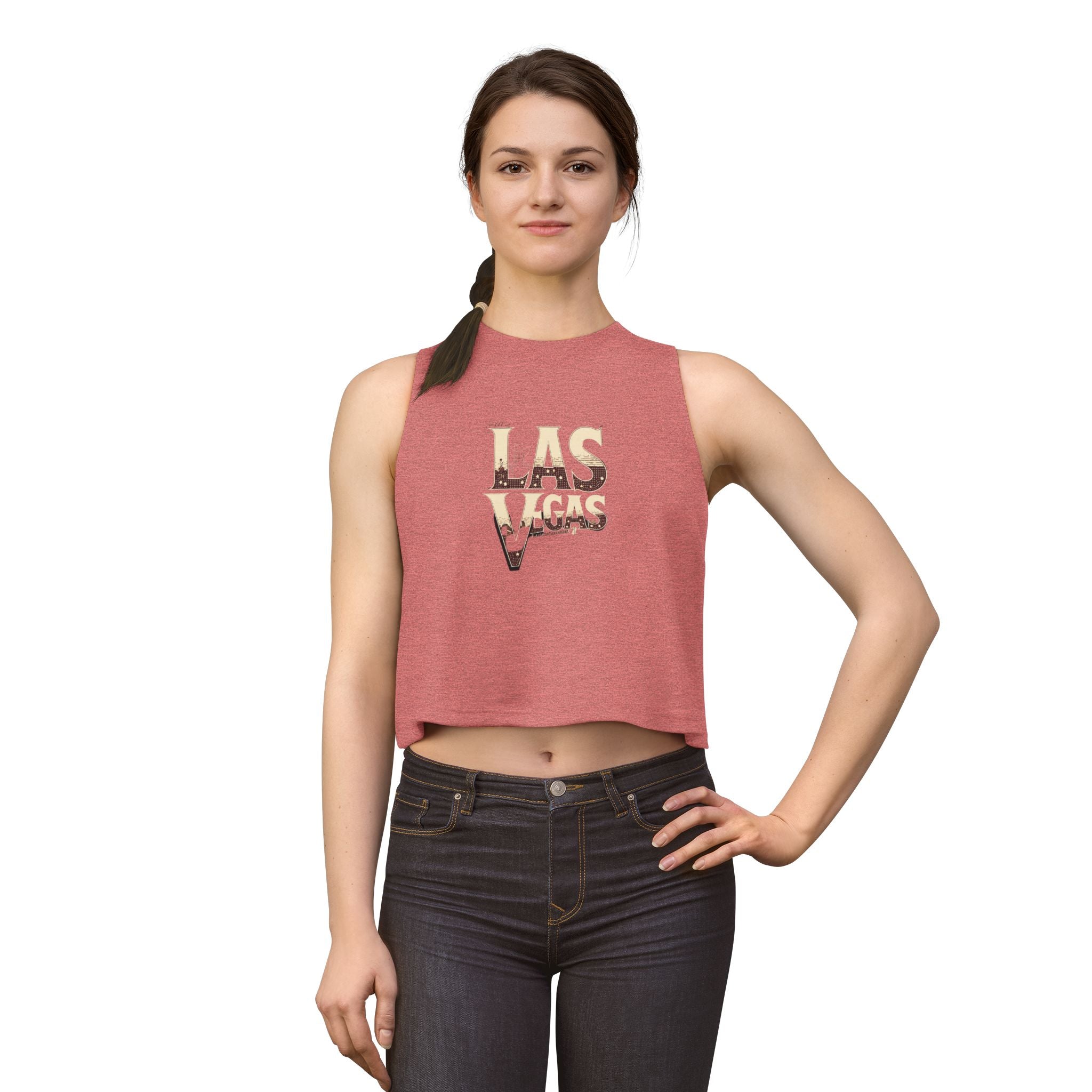 Las Vegas Floral Crop Top — Vintage Vegas Graphic Tank