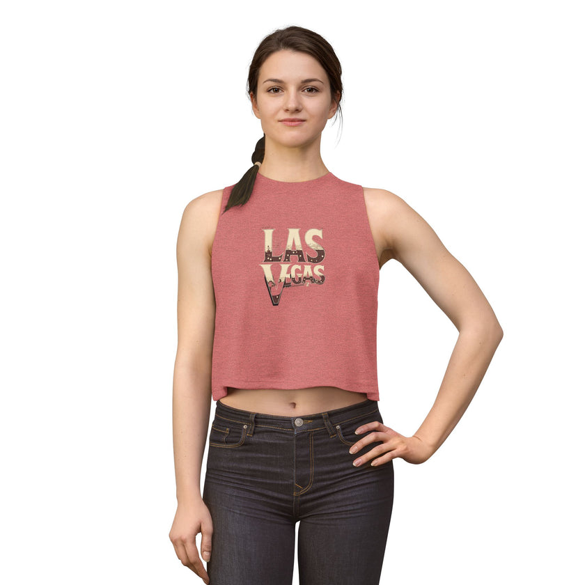Las Vegas Floral Crop Top — Vintage Vegas Graphic Tank