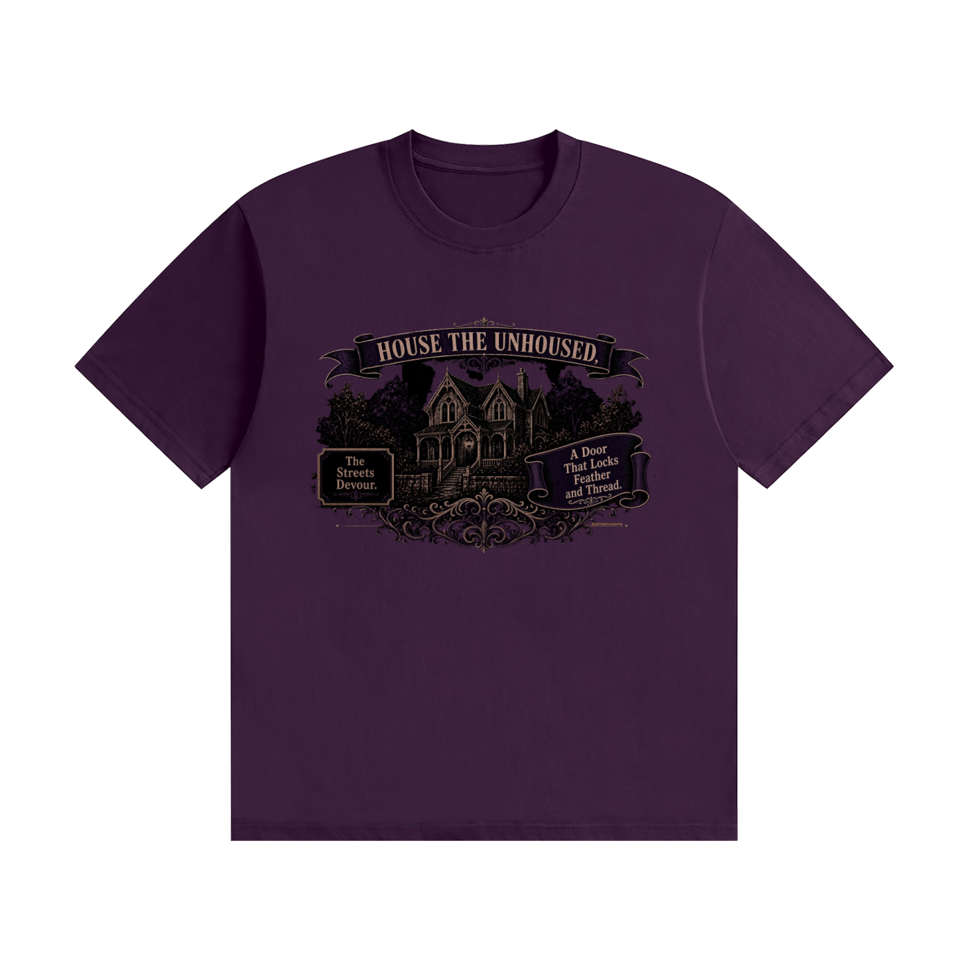 'House the Unhoused' advocacy tee — supports Rose Haven Portland