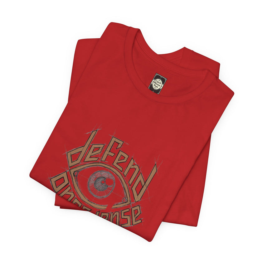 Defend One's Lens Eye Graphic Tee — Vintage-Protective Photography T-Shirt